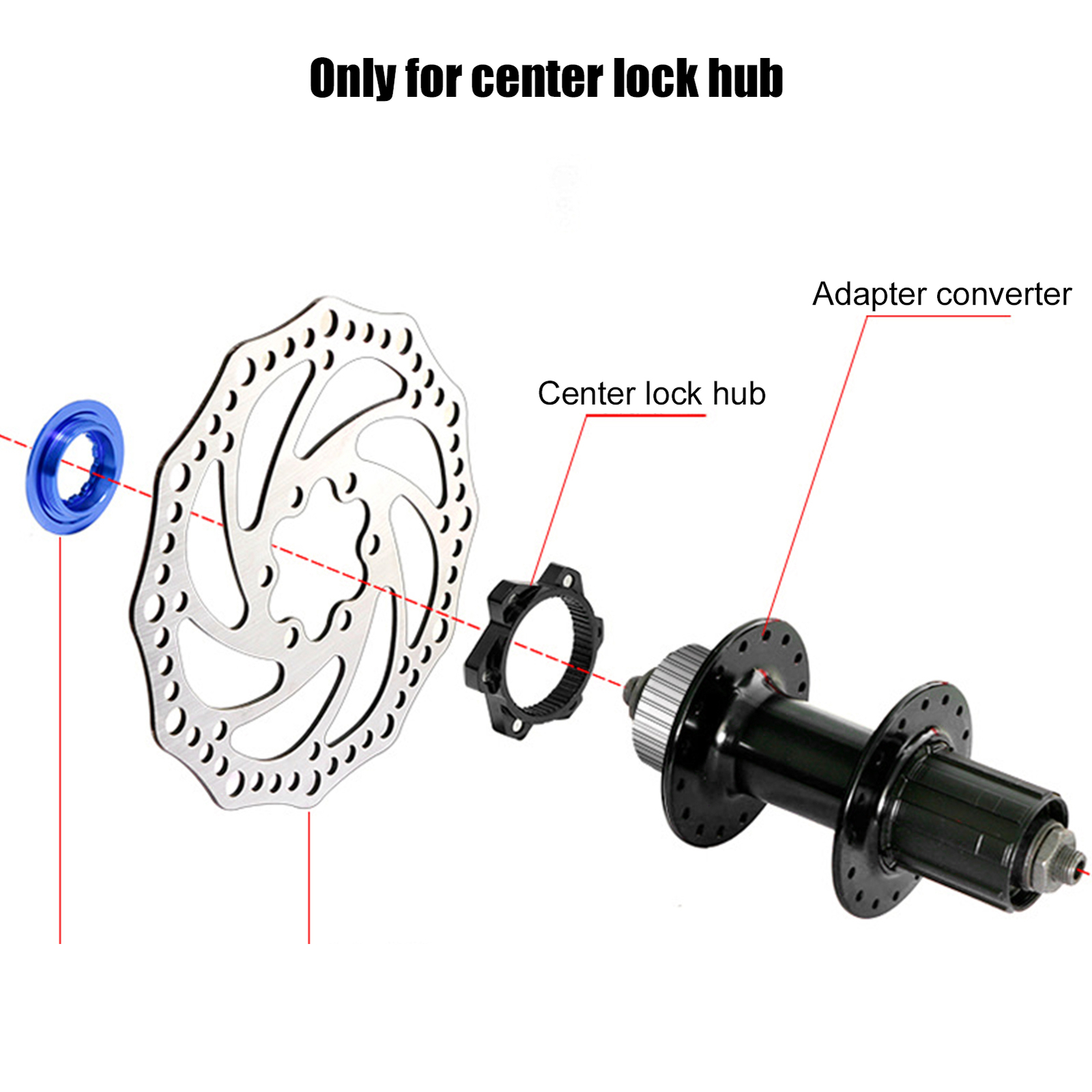 6Bolt Center Lock Adapter Disc Brake Rotor Conversion for Bike