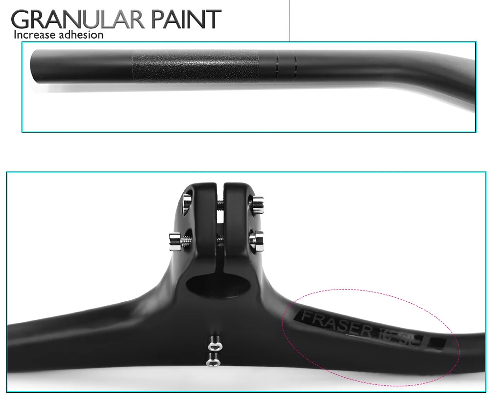 740mm Full Carbon Fiber MTB Bicycle Handlebar Integrated Handlebar 70-110mm