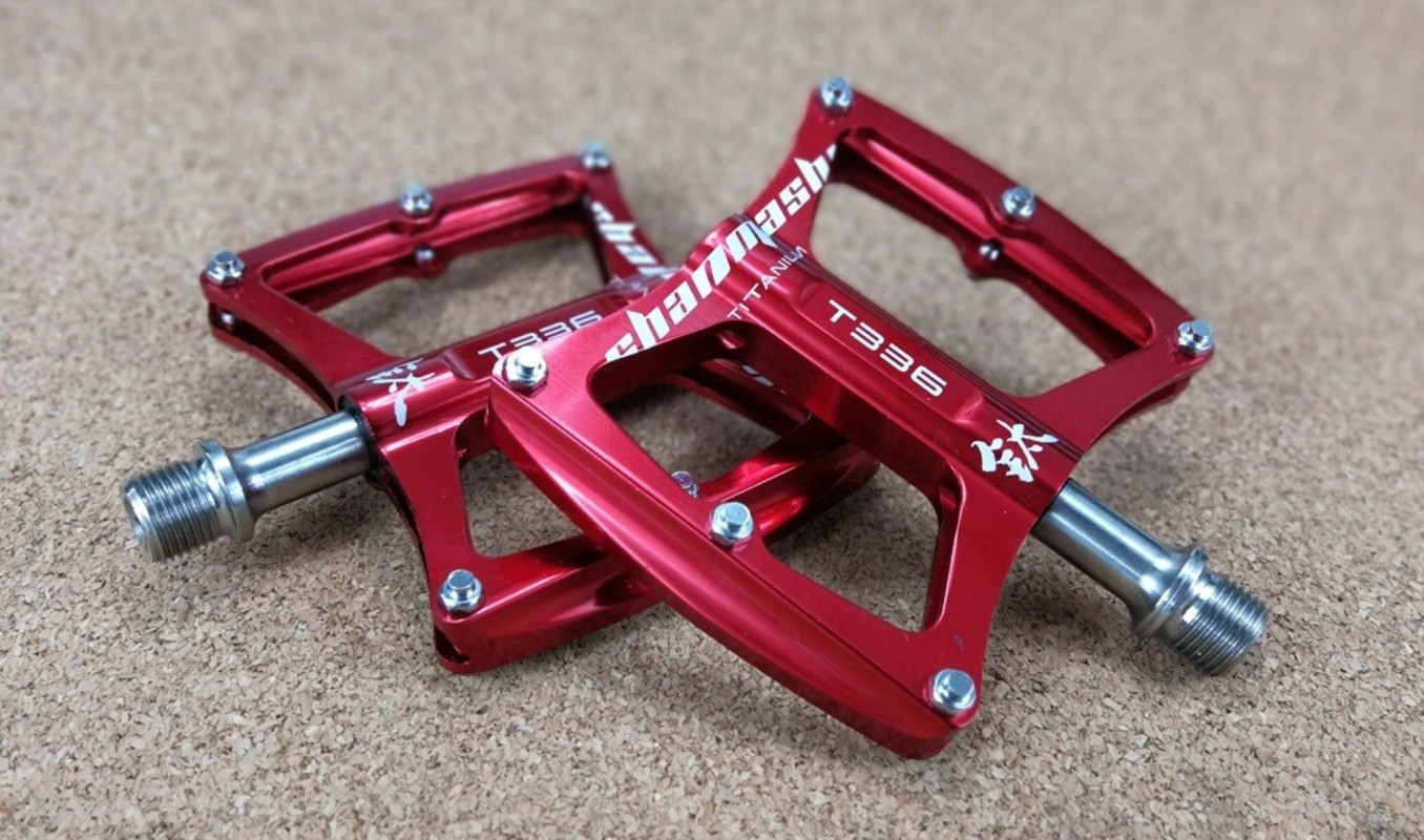 SMS Ultralight 9/16″ Titanium Flat Bicycle Pedals MTB Road Bike Pedals 3 Bearing