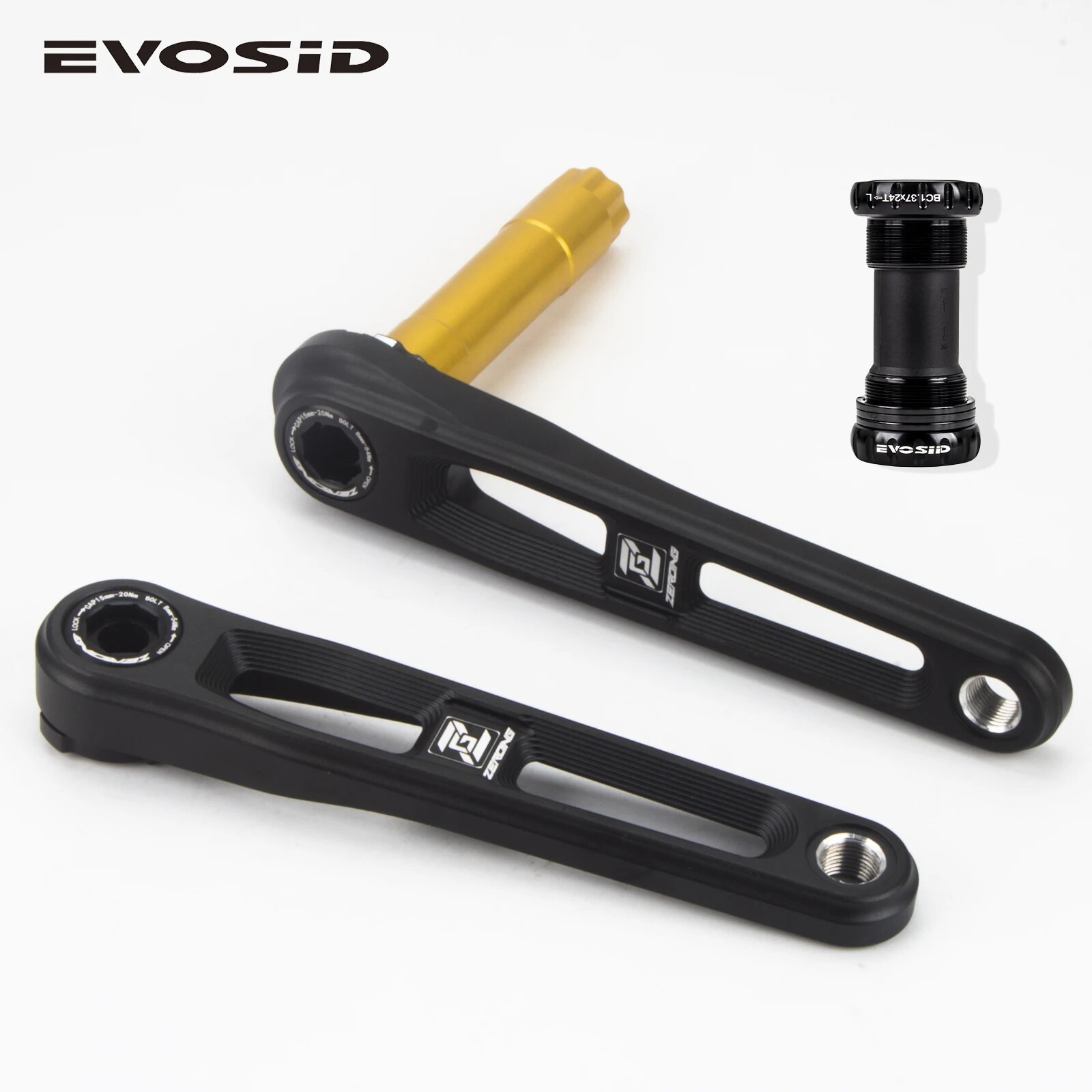 Road Bike Crankset 165mm 170mm Bicycle Crank Arm with 40 42 44 46 48T Chainring