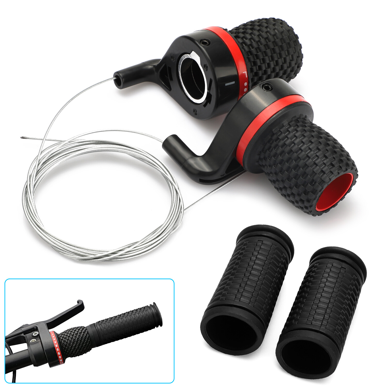 Bicycle Shift Levers Handle Bike Twist Grip Gear Cycle Speed Handlebar Shifter