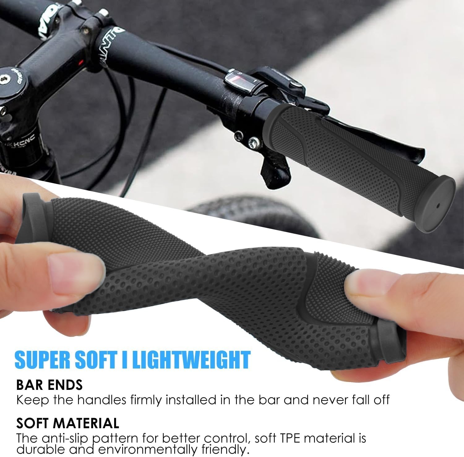 Kids and Adults 132mm No-Slip Bike Handlebar Grips | Bright Color Options
