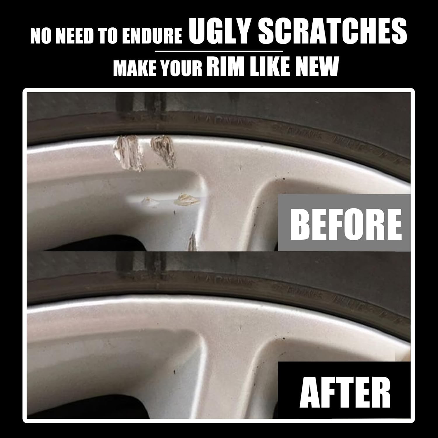 Matte Black Rim Touch Up Paint – Wheel Repair Kit Curb Rash, Quick And Easy