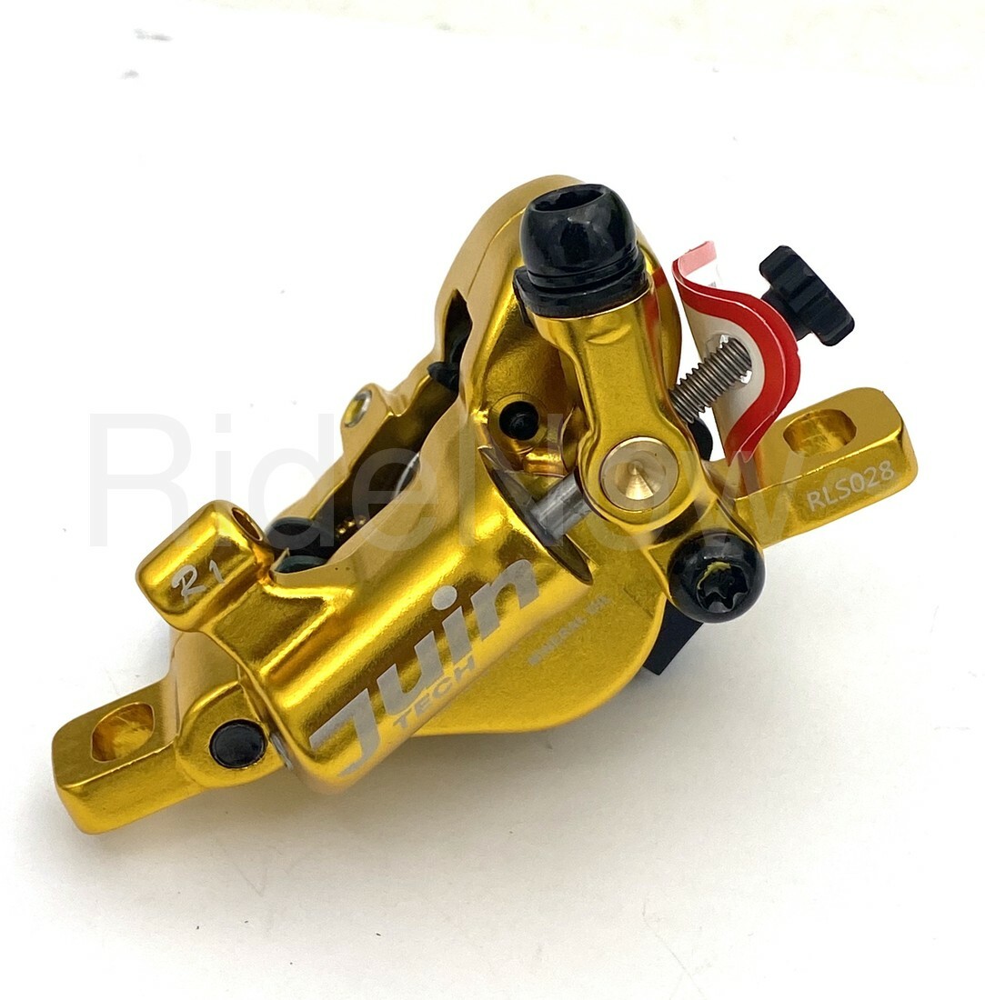 JUIN Tech R1 Hybrid Hydraulic CX Road Bike Disc Brake set + 160mm Rotors Gold