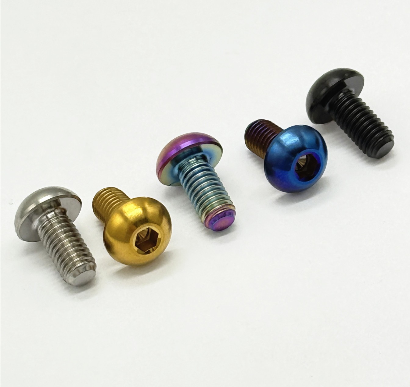 Titanium Ti Bolts M5 M6 M8x15/20/25mm Button Head Allen Screws Motorcycle Refit