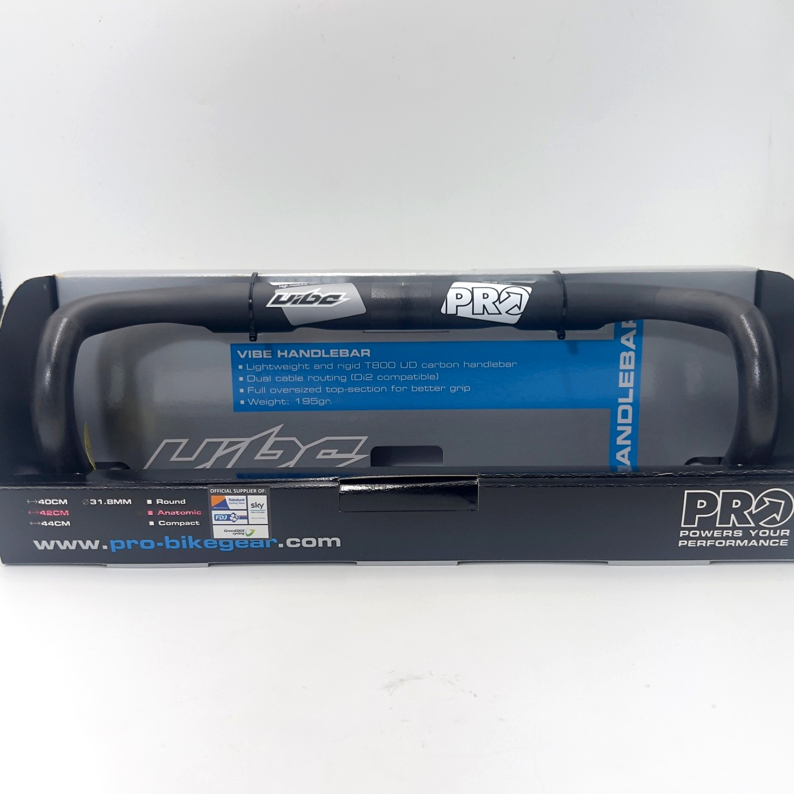 Shimano PRO Vibe Anatomic Carbon Handlebar 42cm 31.8mm UD Carbon Di2 Road