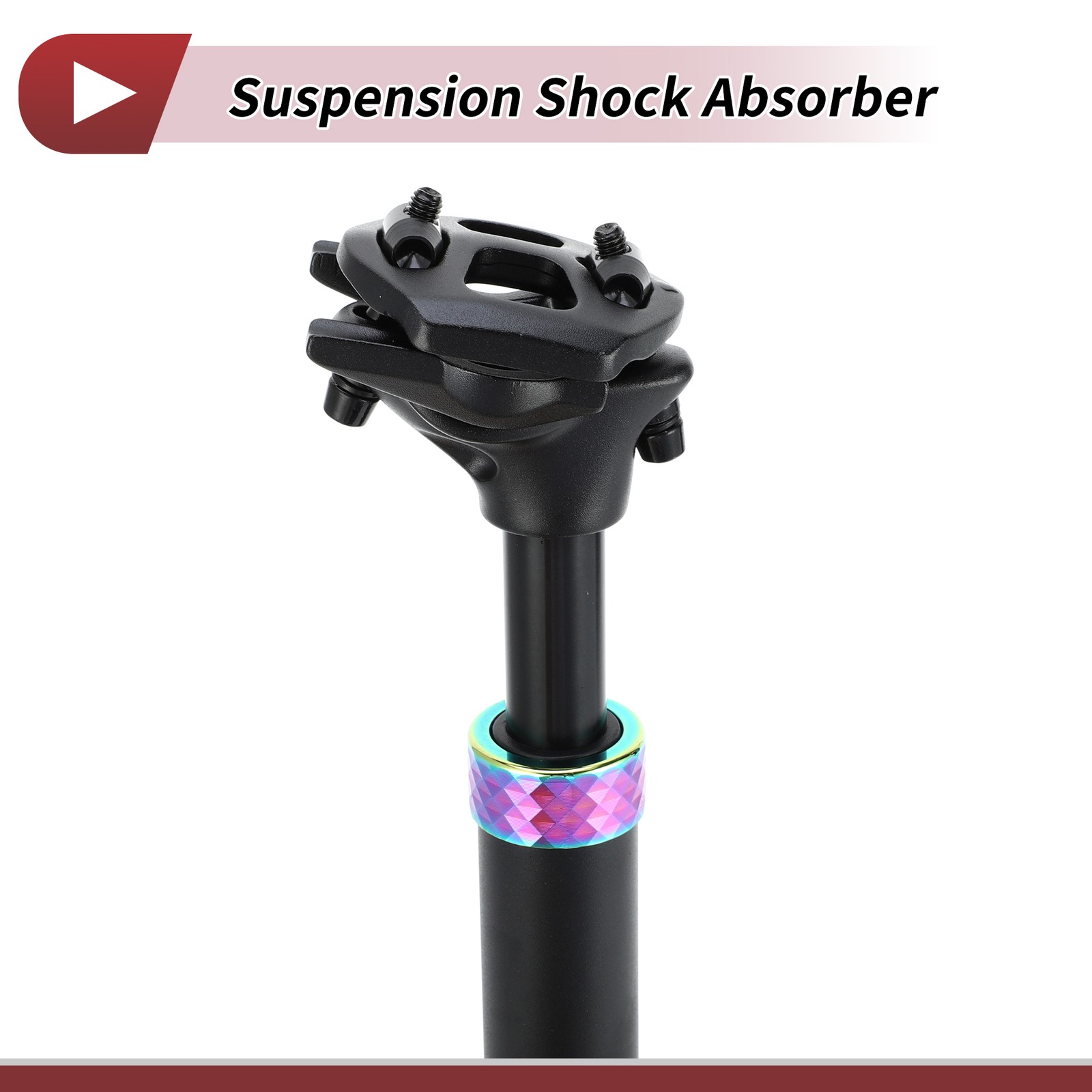 Bike Seat Posts 31.6x300mm Suspension Shock Absorber Black Assorted Color