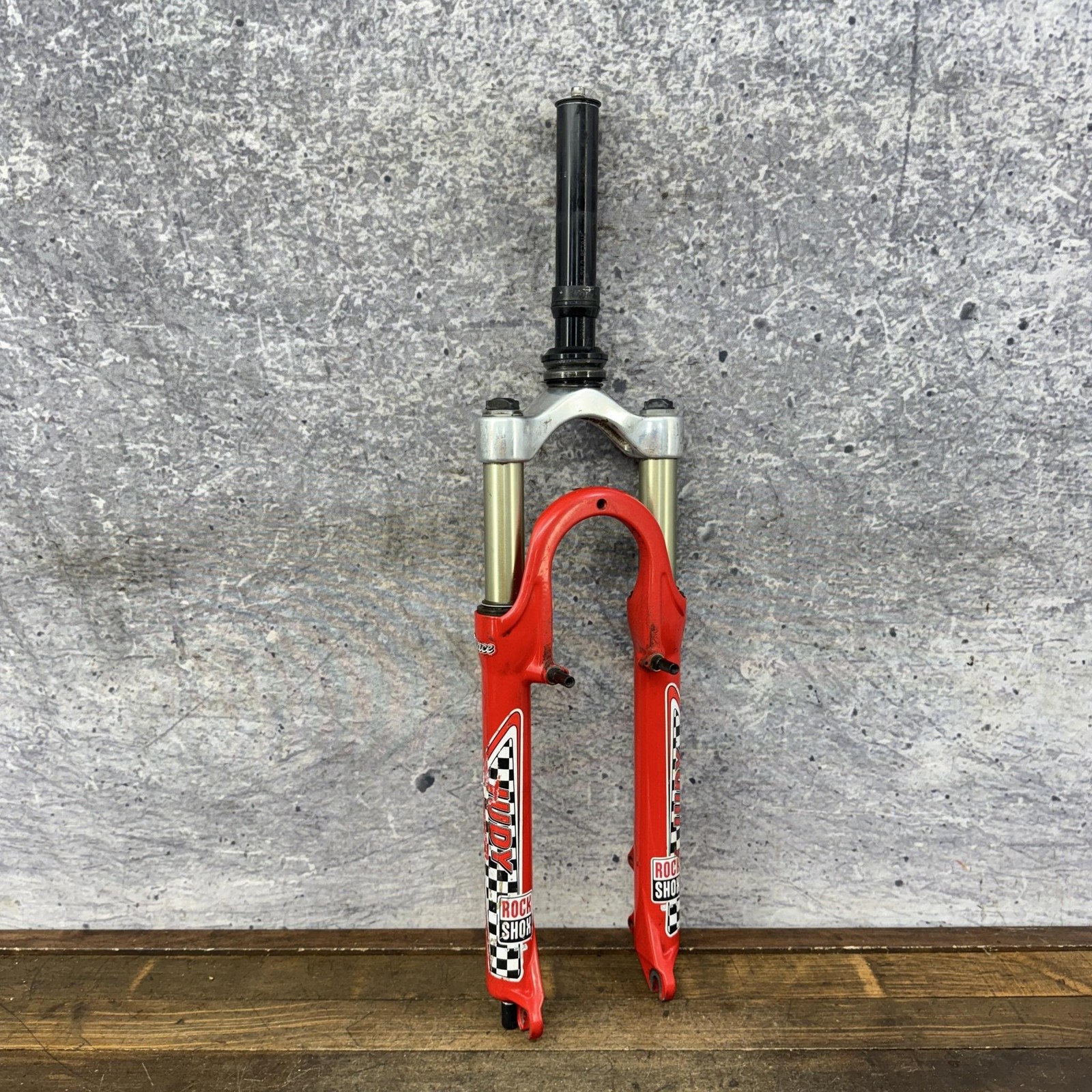 Vintage RockShox Judy Race Suspension Fork 26 1 1/8 Threadless V-Brake Disc Flag