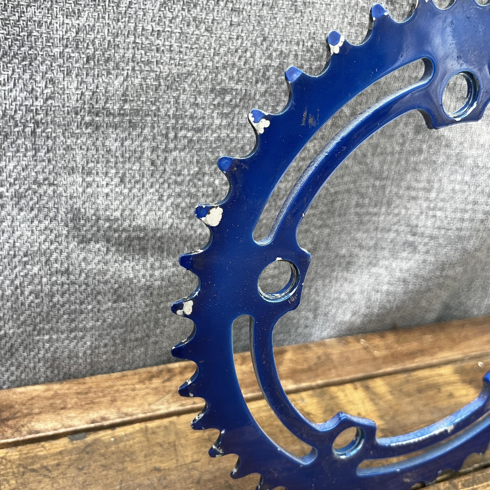Vintage SR Sakae 42t BMX Chainring Blue 42 Tooth 118 BCD Japan Bike Apex