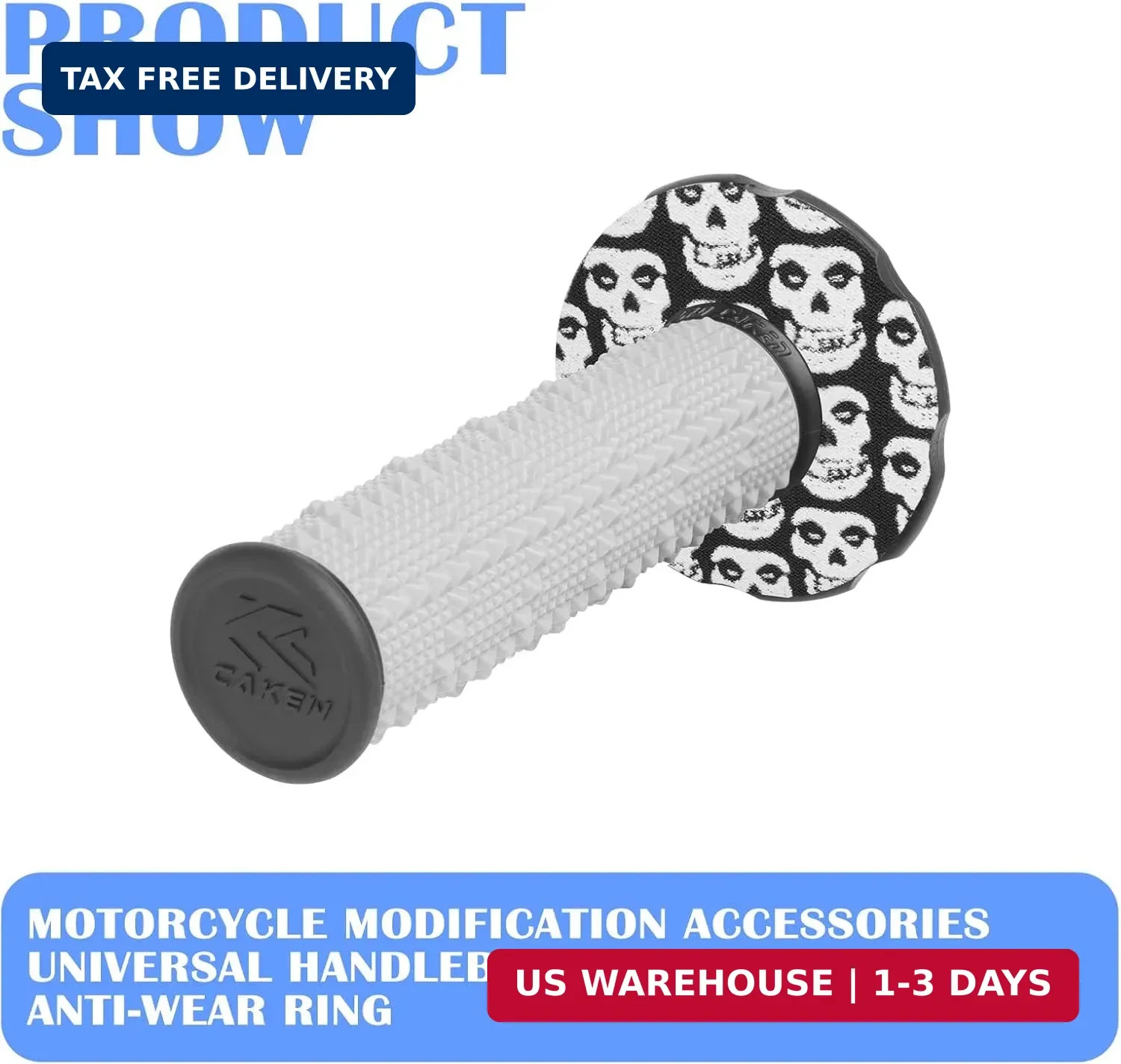 PRO CAKEN Non-Slip Moto Grip Donuts Fit for MX ATV Donuts Handlebar Grips Dirt B