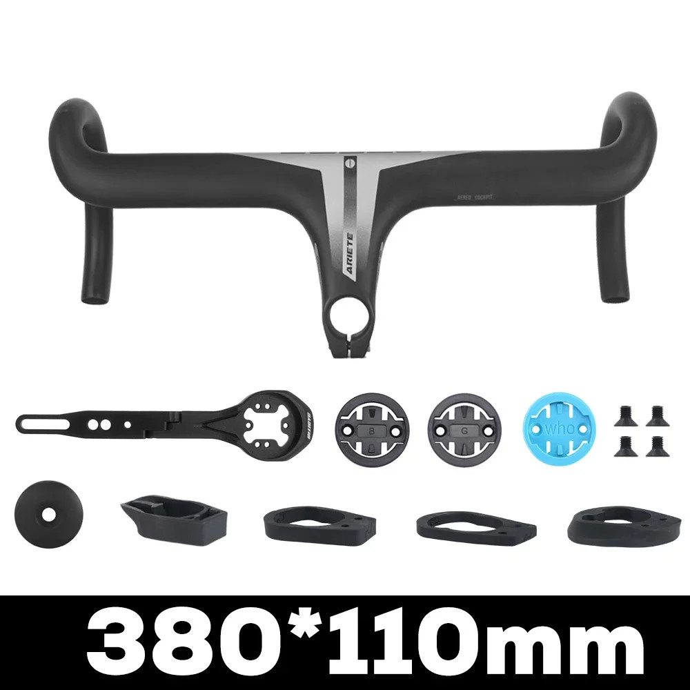 Carbon Road Bike Integrated Drop Bar -6 Degree Full Internal Cable 380-440mm
