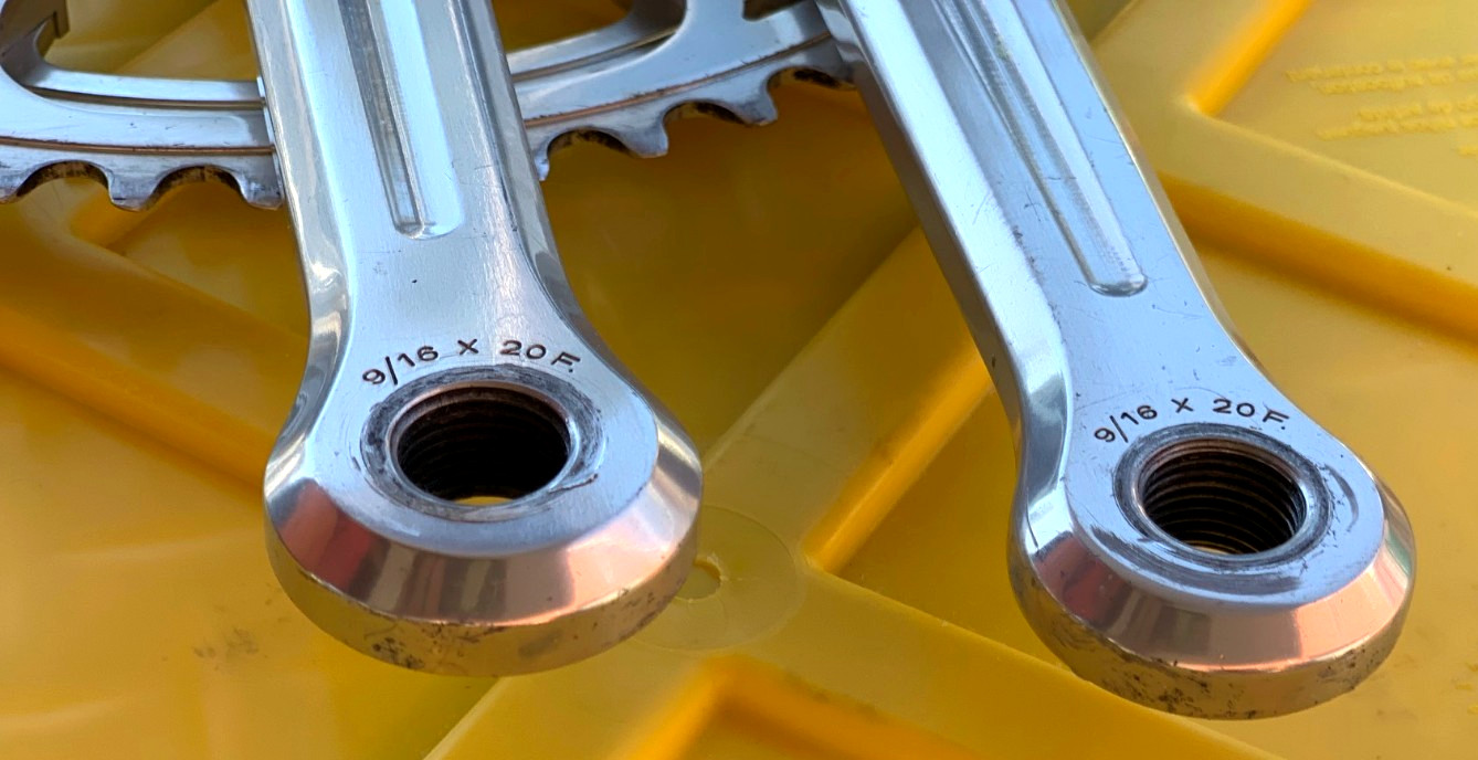 Vintage 80s CAMPAGNOLO SUPER RECORD STRADA Double Crankset 170mm 52/42 Road Bike
