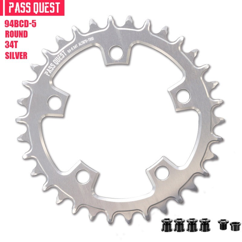 PASS QUEST 94 BCD 5Arm Bicycle Chain wheel ROUND Narrow Wide Chainring 32-40T US