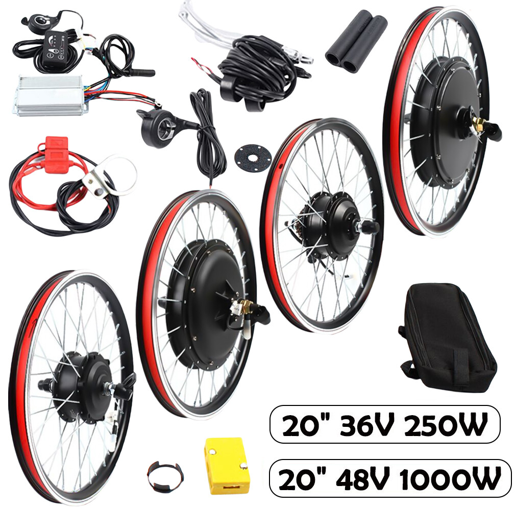 20″ E-Bike Bicycle Conversion Kit 250W/1000W Electric Front/Rear Wheel Hub Motor