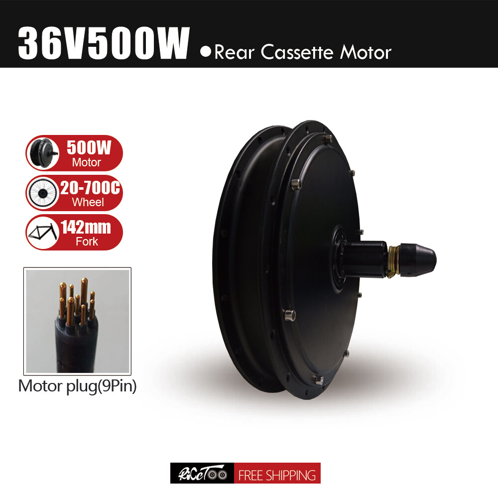 Electric Bike 36V 48V 500W Brushless DC Wheel Hub Motor Rotate Front Rear Motor