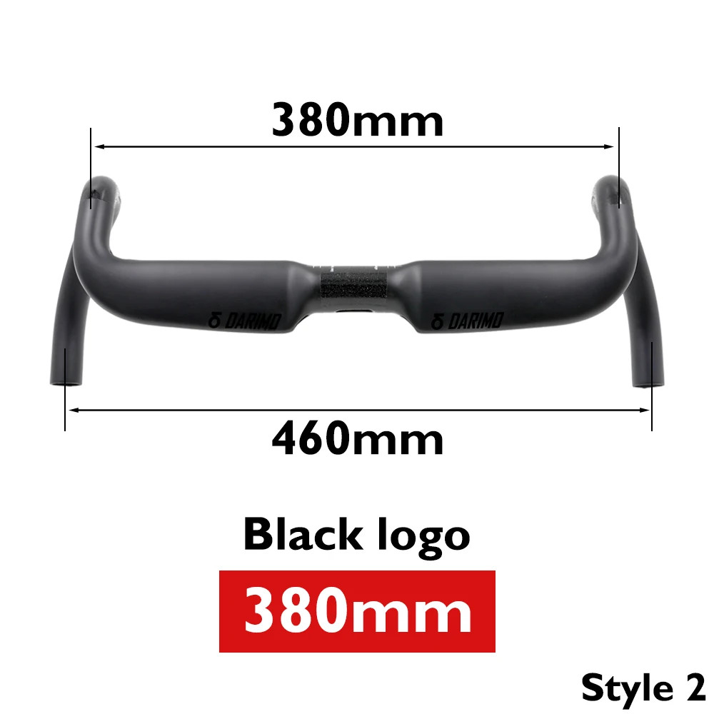 15° Carbon Fiber Gravel Road Bicycle Drop Bar 31.8mm Internal Routing 360-420mm