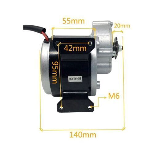 MY1016Z3 Electric Tricycle Brush DC Motor 36V 350W 3200RPM T