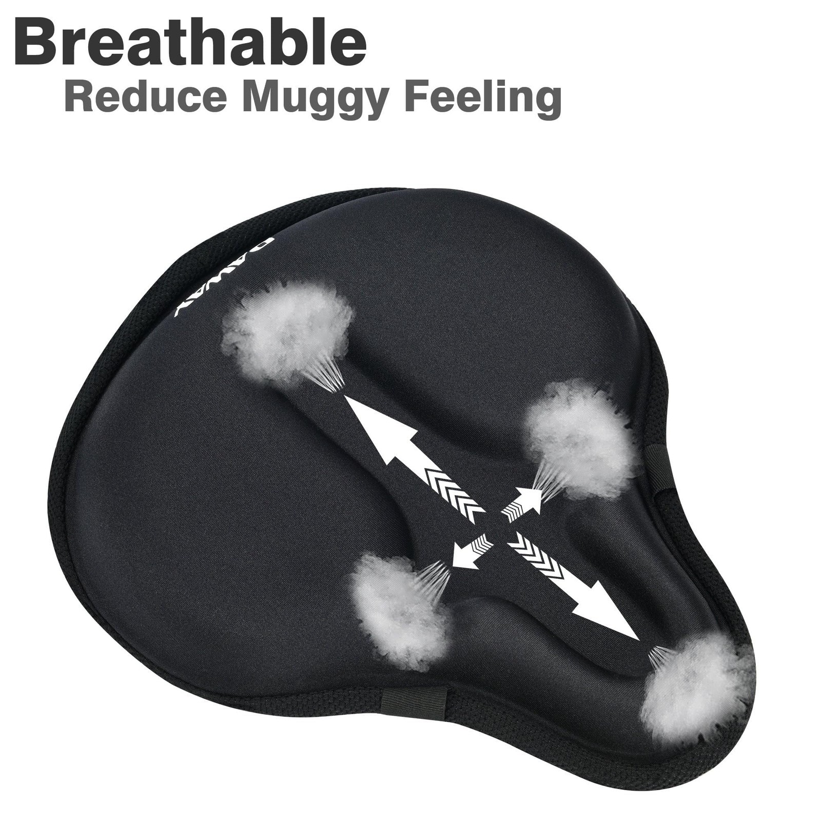 C6 Large Comfortable Exercise Bike Seat Cover – Wide Soft Foam & Gel Padded B…