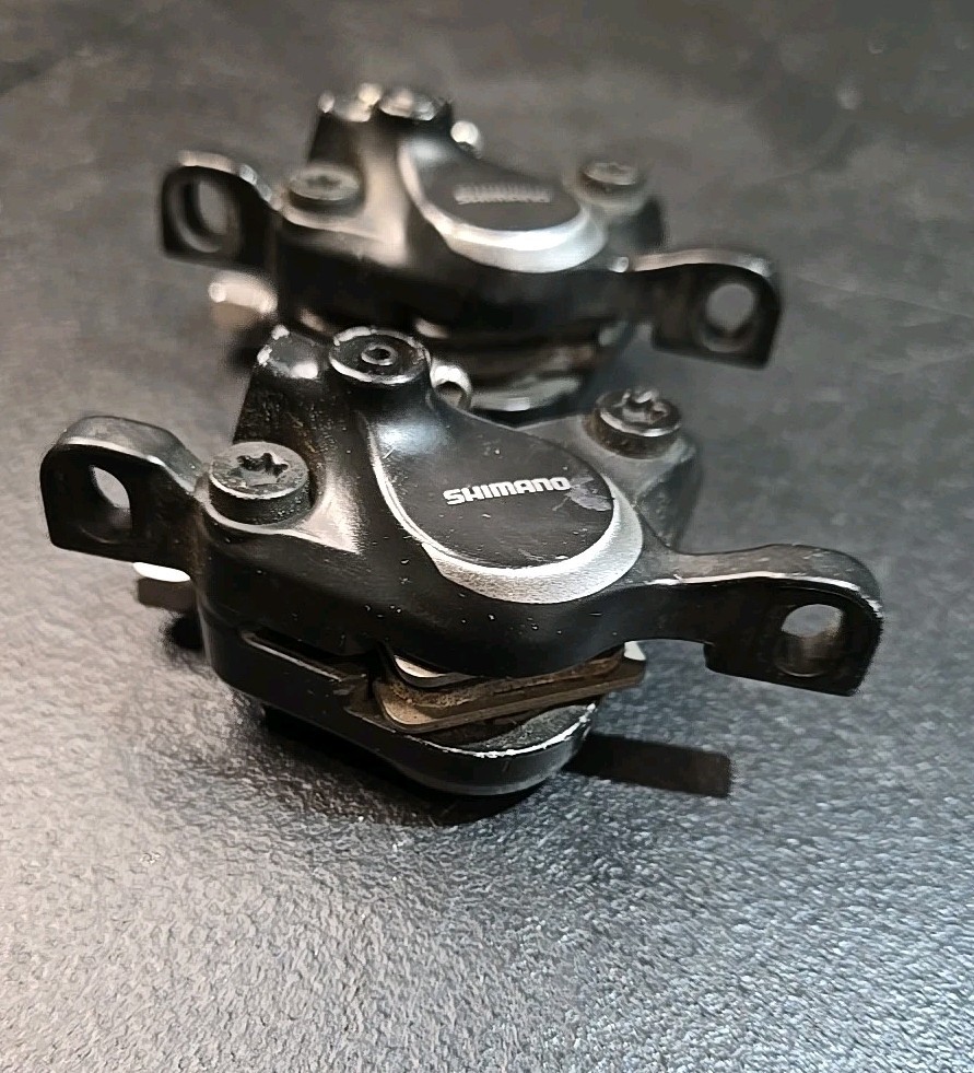 Set Shimano BR-M315 Hydraulic Disc Brake Caliper Black Bicycle Brakes Hydro Mtb