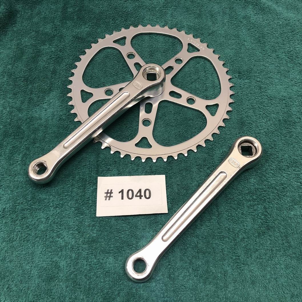 Vintage FUJI Sugino Maxy Aluminum Crank Set 171mm / 52 Tooth Chain Ring