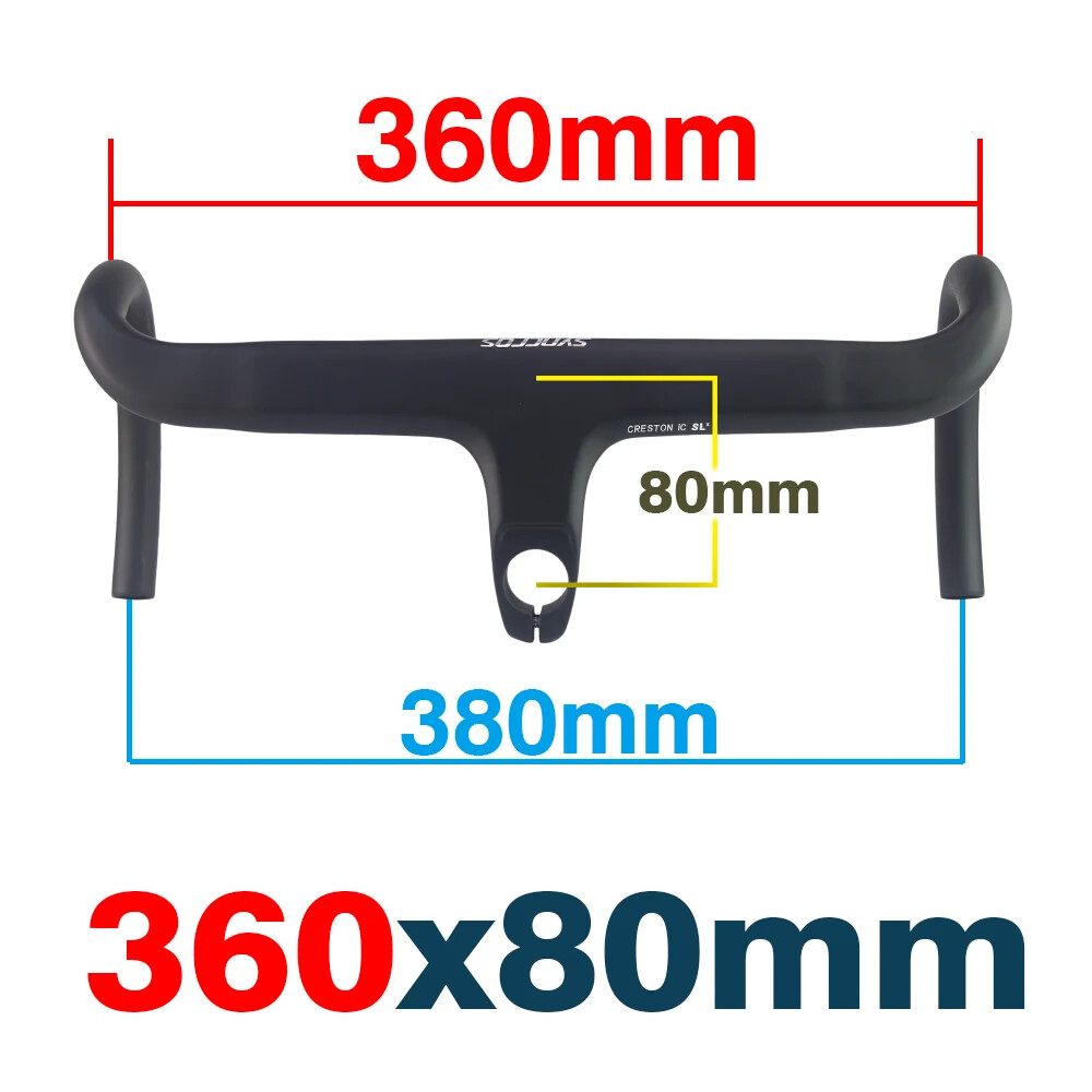 Carbon Road Bike Handlebar Internal Cable Integrated Drop Bar with Spacers