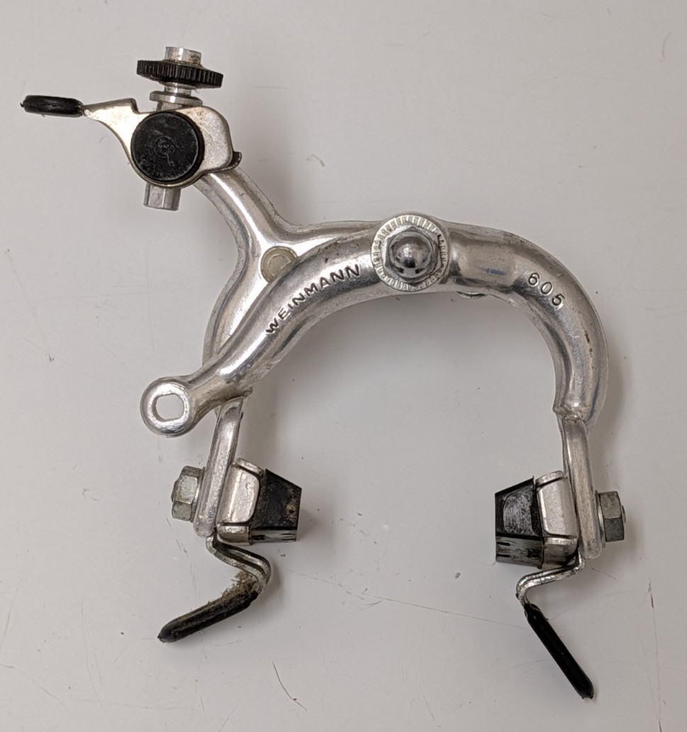 Vintage Weinmann 605 Brake Caliper 50-65mm Silver Side-Pull Silver