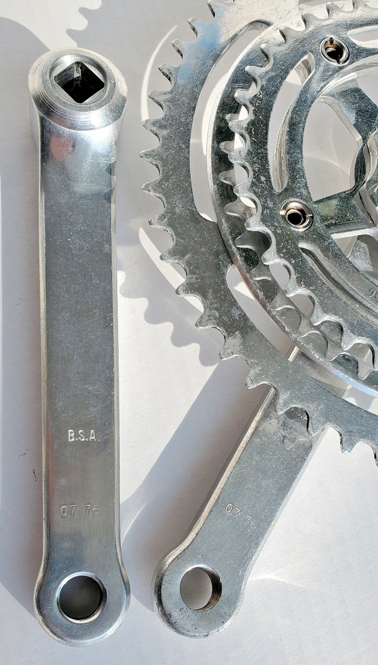 Vtg Nervar Bicycle Crank Set 54/40 BSA Stronglight Trek Motobecane Peugeot 70’s