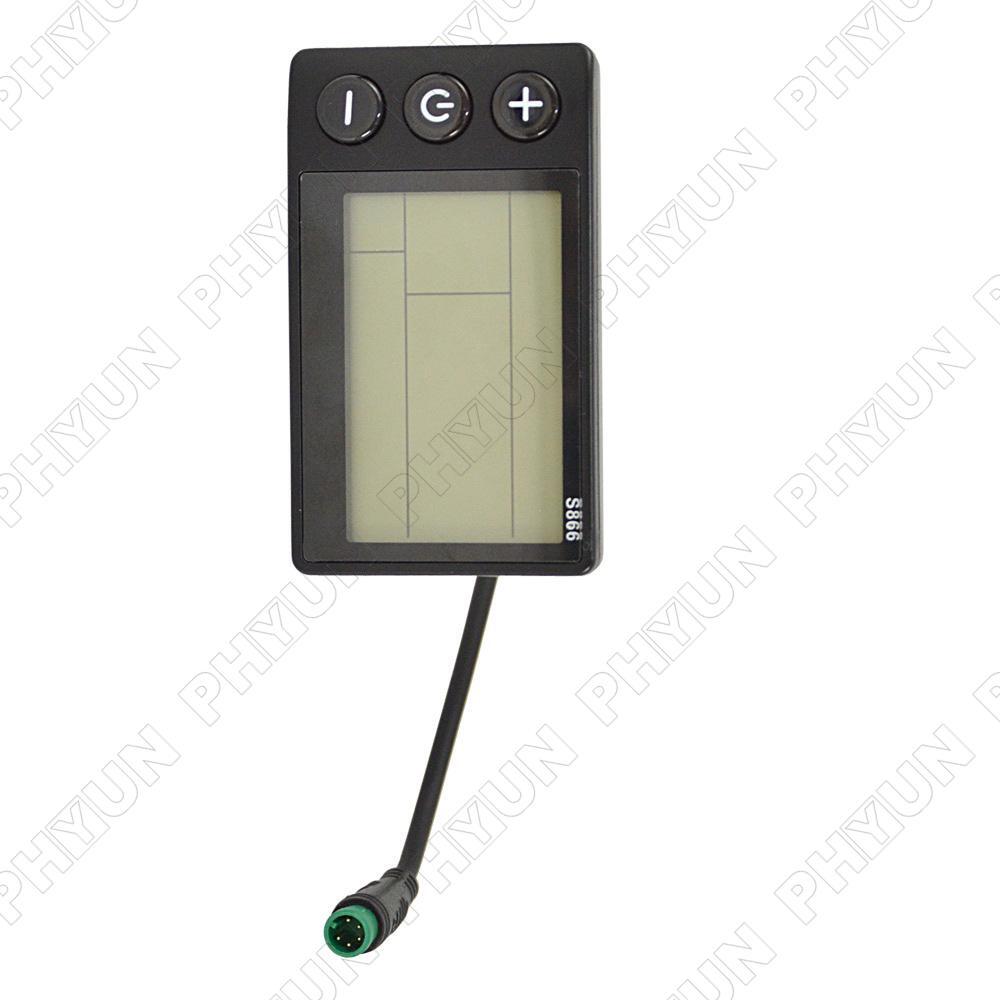 S866 LCD Display Waterproof Connector For E-Bicycle Electric Bike 24V/ 36V/ 48V