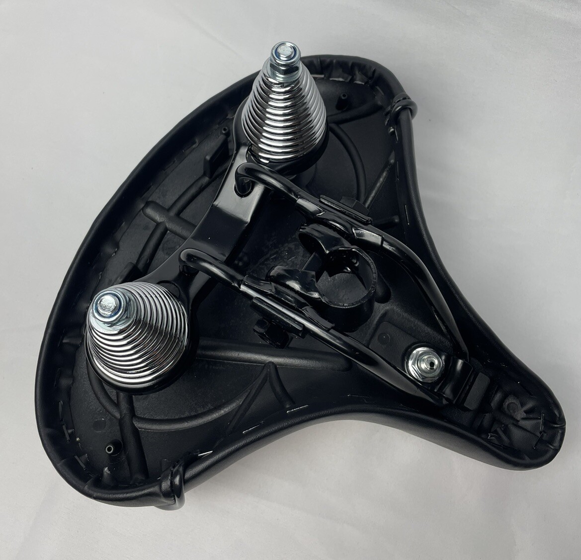 Beach Cruiser Bike Wide Saddle Seat with Springs Diamond Stitch BLACK