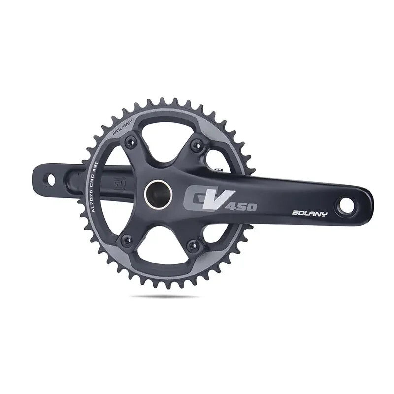 170mm XC Gravel Road Bike Hollow Integrated Crankset 96BCD 42T Single Sprocket