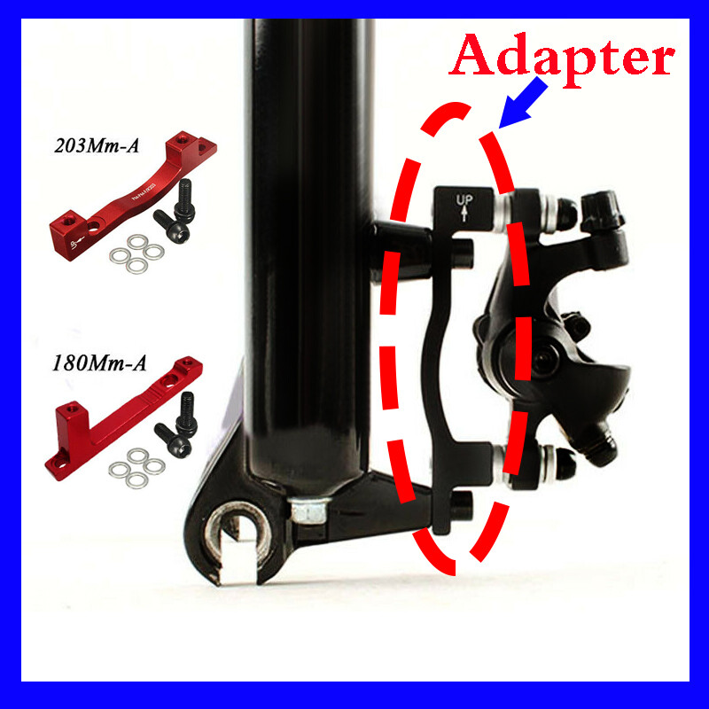 MTB Bike Disc Brake Rotors Front Rear IS/PM 180/203mm Caliper Adapter Post Mount