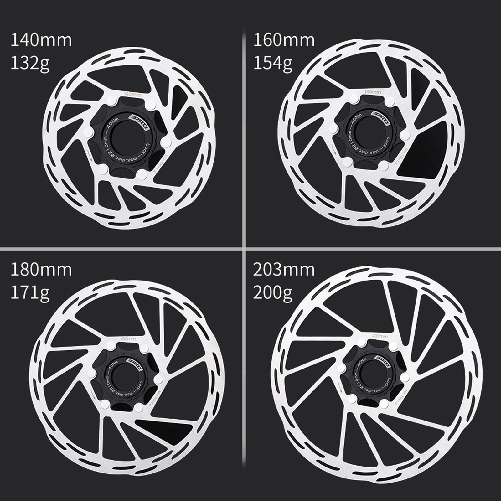 MTB Bike Centerlock Rotor Disc Brake 140/160/180/203mm Center Lock IS/PM Adapter