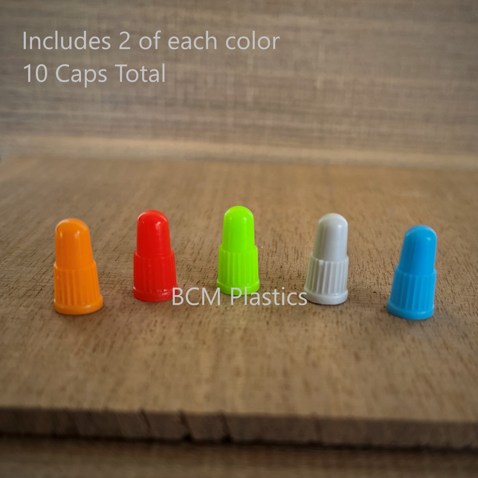 The Original BCM Plastic Colored Presta Valve Caps / 10 Dust Caps /Multi Variety