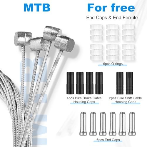 Bike Brake Cable Kit for MTB – Premium Mountain Bicycle Brake Cable Replacemen