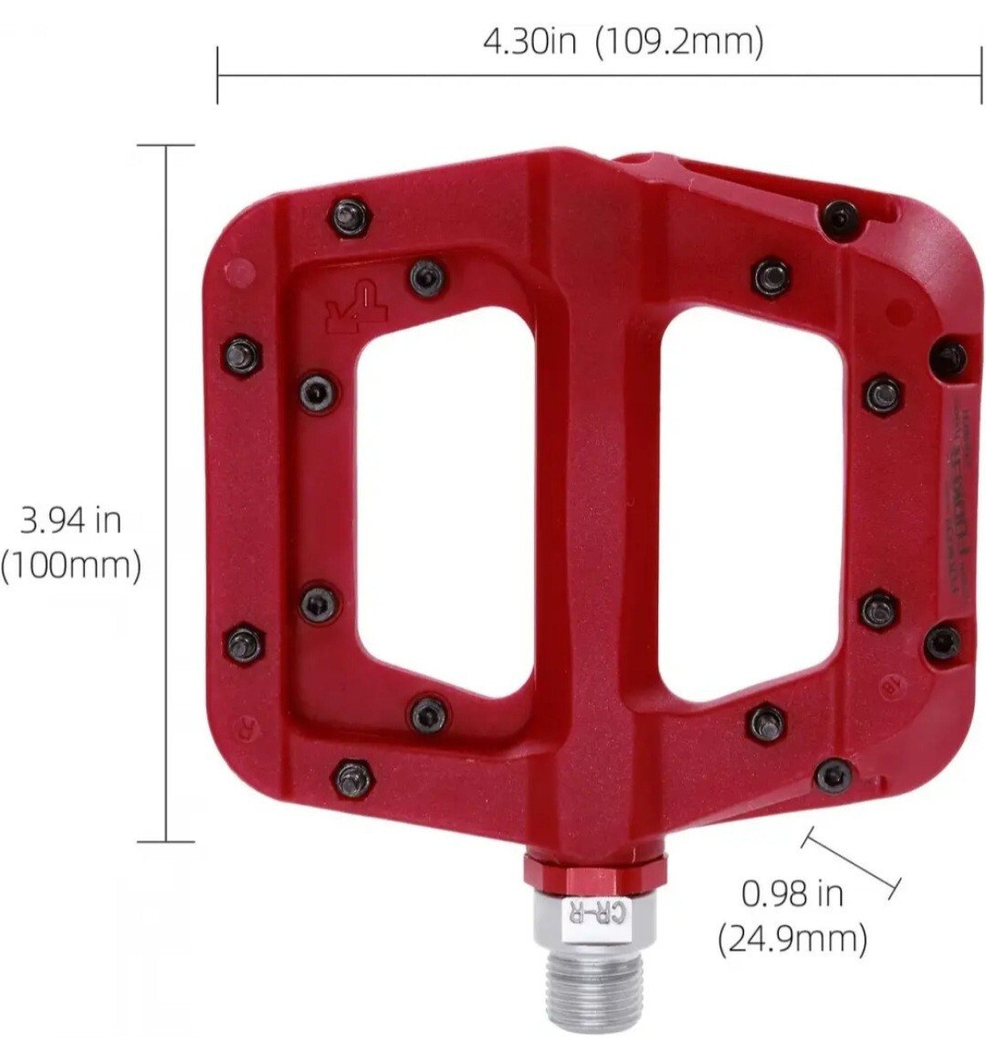 FOOKER MTB Pedals Mountain Bike 3 Bearing red needle roller bearing