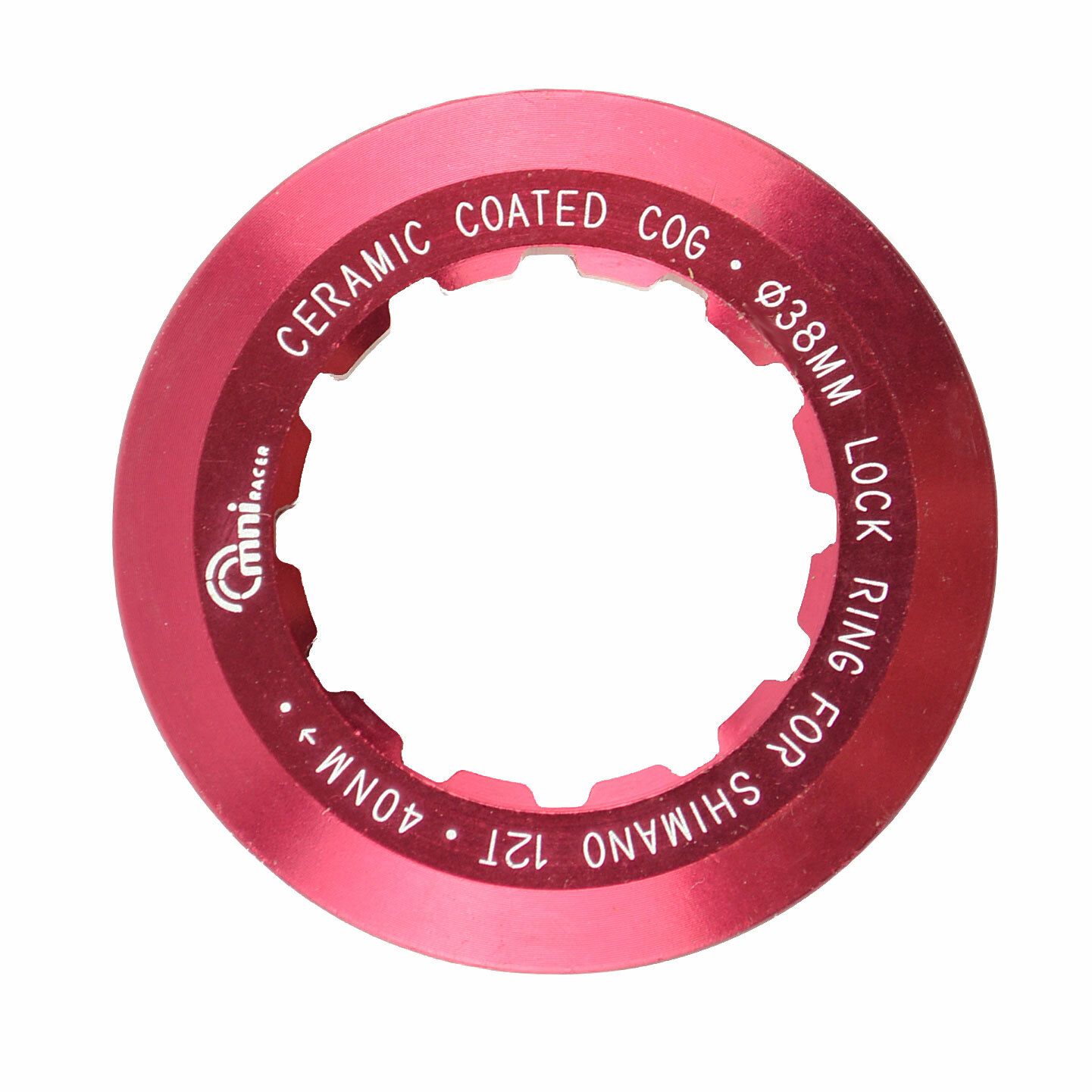 OMNI Racer Worlds Lightest Cassette Lockring Fits Sram, Shimano: 12/13T RED