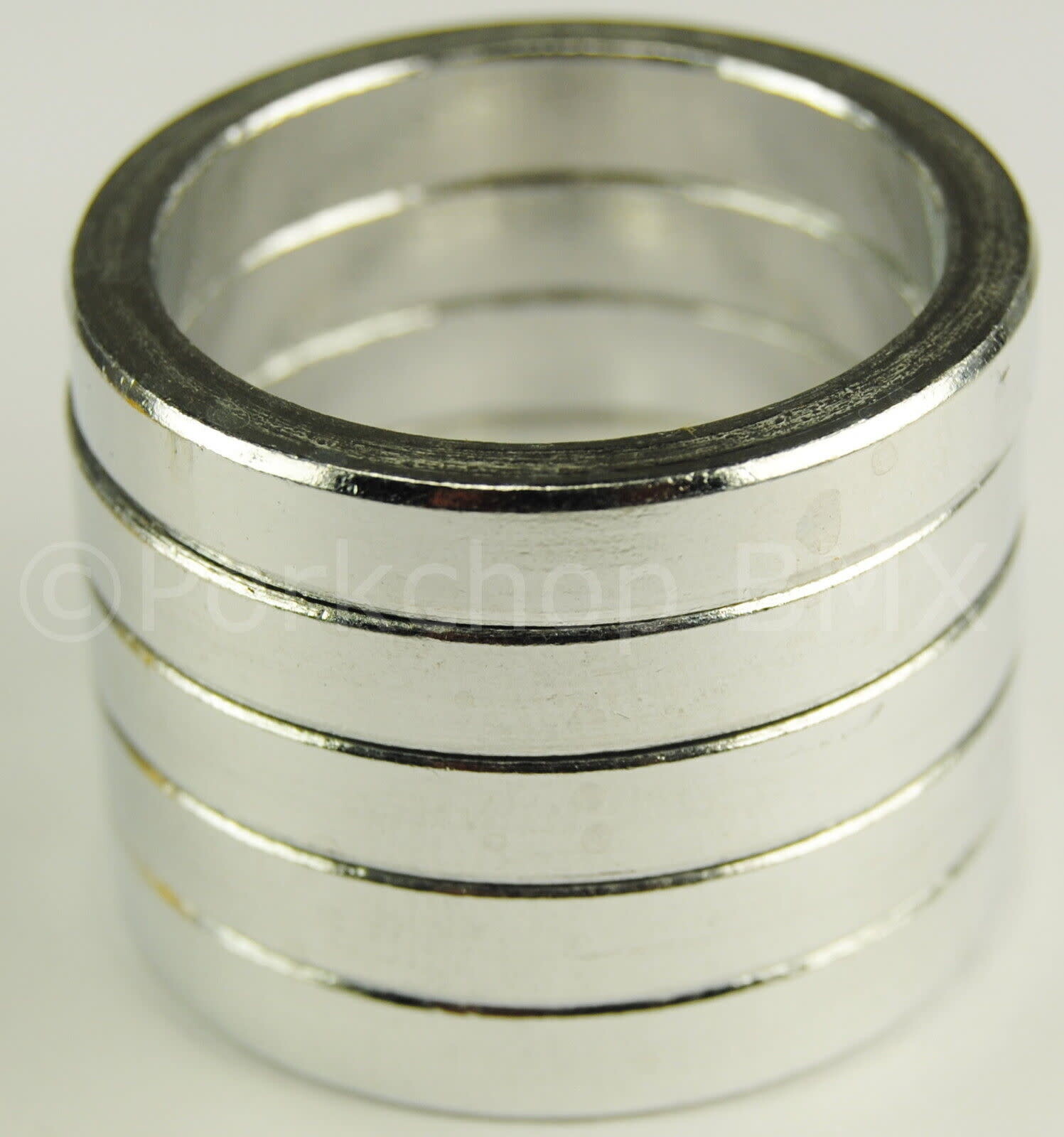Bicycle BMX or MTB headset spacers for 1 1/8″ threadless (SET of 5) 5mm – SILVER