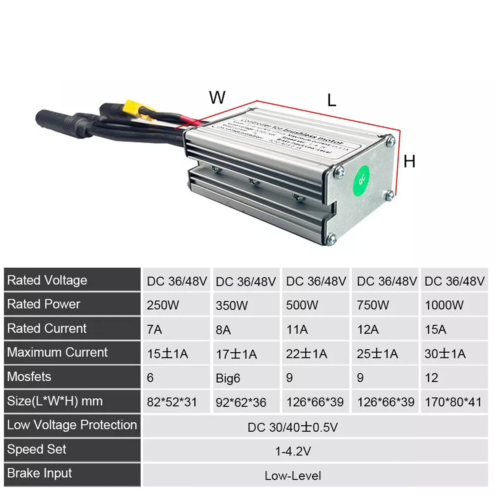 36V 48V 25A 750W Controller Waterproof Brushless Motor Electric Bicycle E-bike