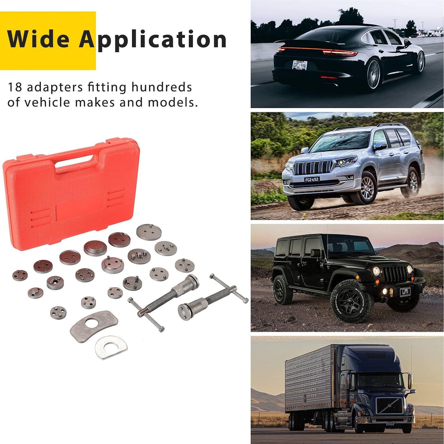 24PCS Disc Brake Caliper Tool Kit | Heavy Duty Disc Brake Piston Caliper Rewind
