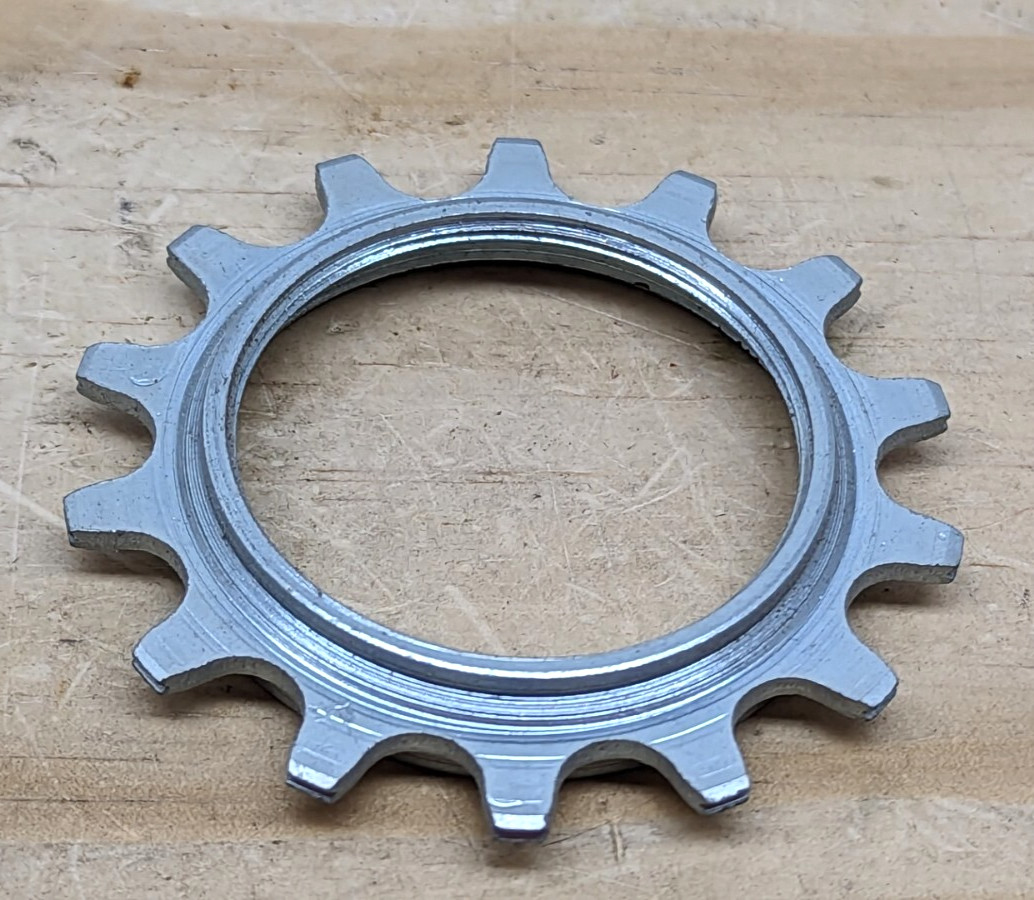 Vintage Maillard 700 14 tooth SHB thread on rear cog silver NOS