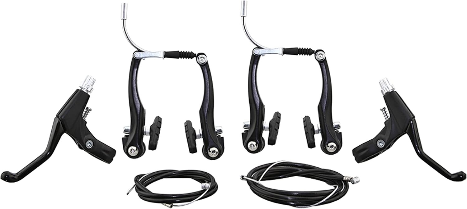Bike Alloy VBrake Front & Rear Black. W/Lever 408.