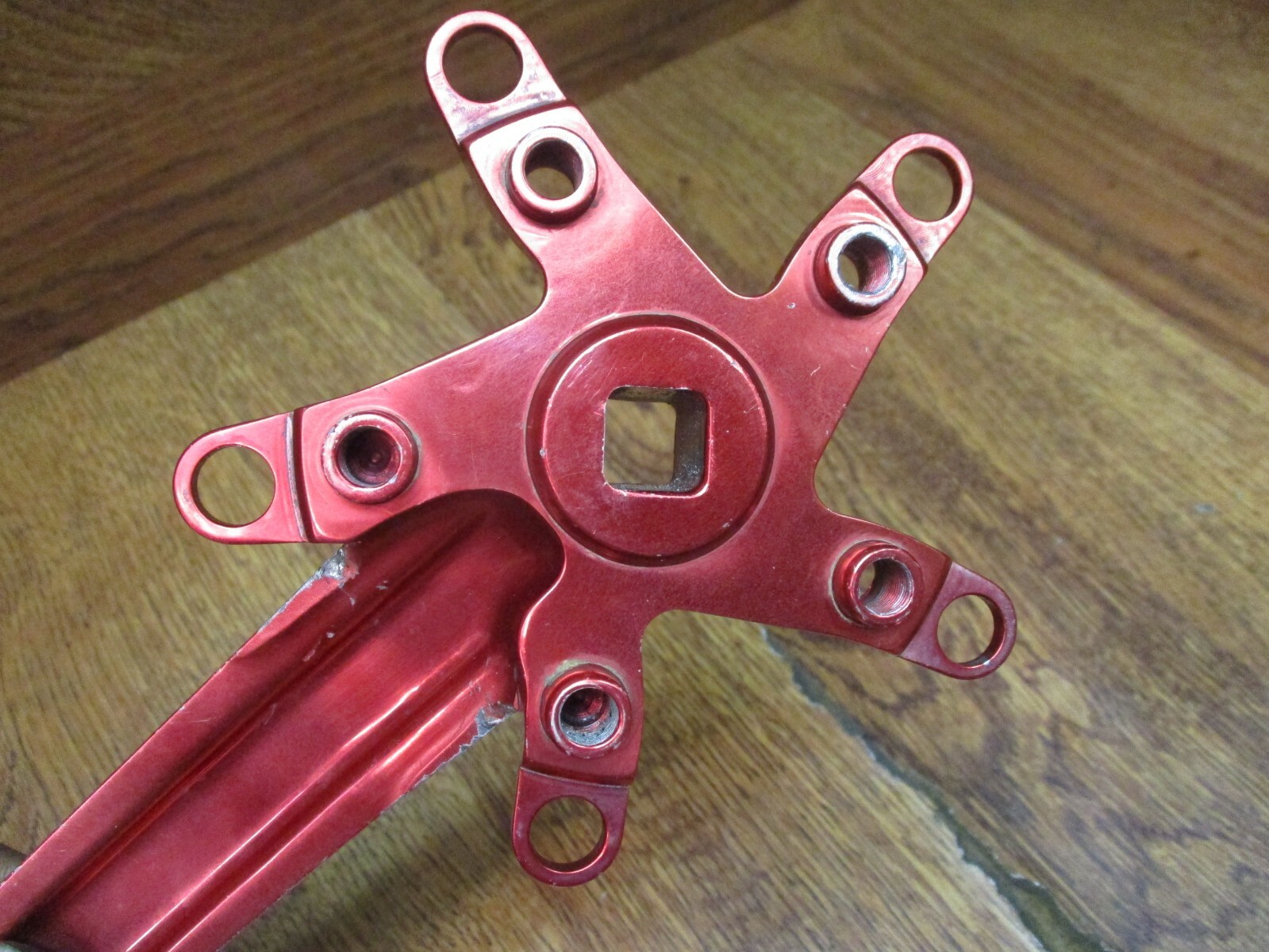 VINTAGE KOOKA FORGED 175L 110/74 BCD SQUARE TAPER CRANK SET – RED