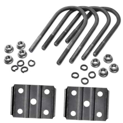U Bolt Kit for 5,200-7,000 lbs. Trailer Axle, 7 1/8″ Long, 1/2″ 3″ Round