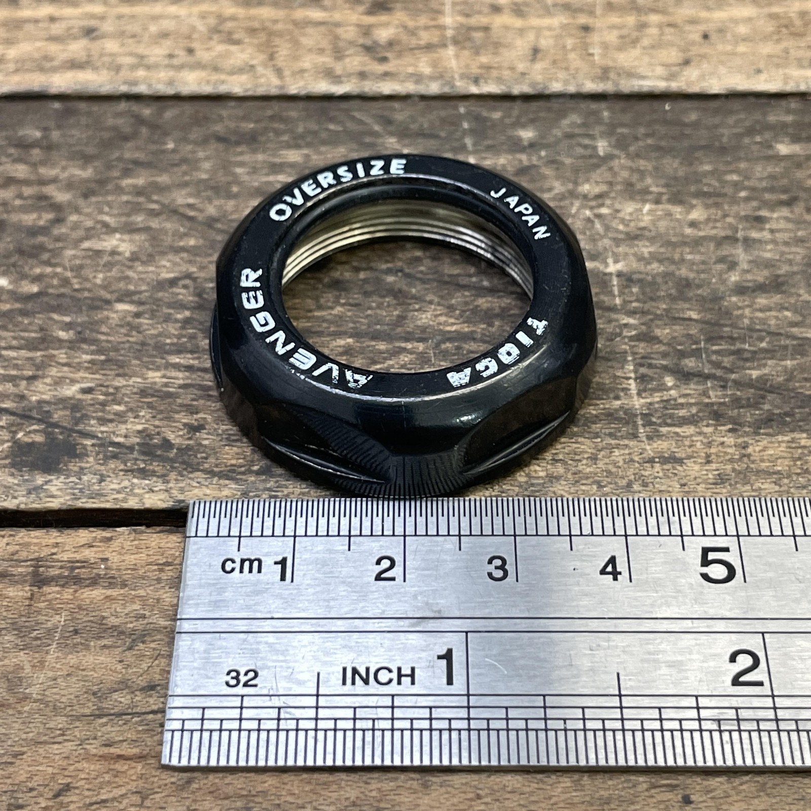 Vintage Tioga Avenger Oversize 1 1/8 Threaded Headset Top Locknut Black NOS