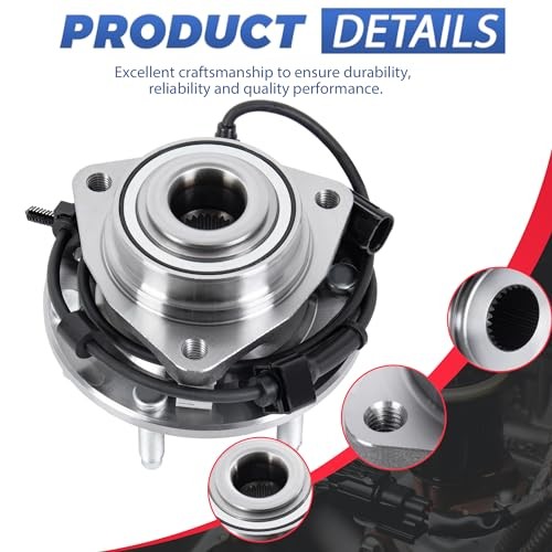 513188 Front Wheel Hub Bearing Assembly Compatible 6 Lugs w/ABS Compatible for