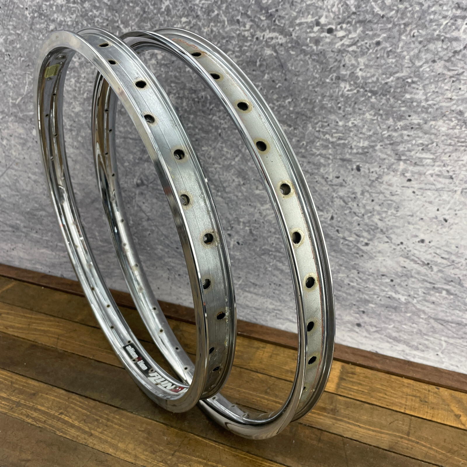 Alienation BMX Rims Runaway Deviant 36h 20 in Chrome Hoop 36 Hole Set Flake