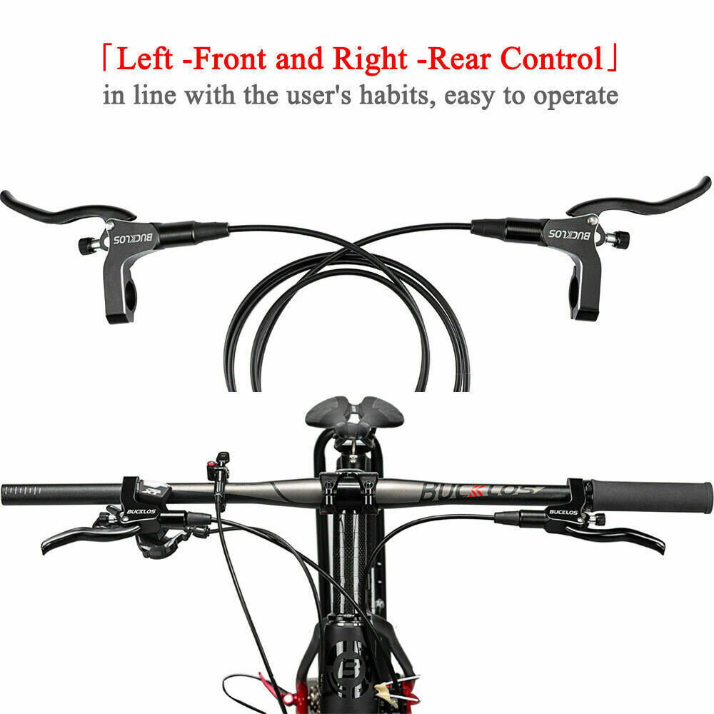 BUCKLOS Mountain Bike Front Rear Hydraulic Disc Brake IS/PM 160mm Caliper Levers
