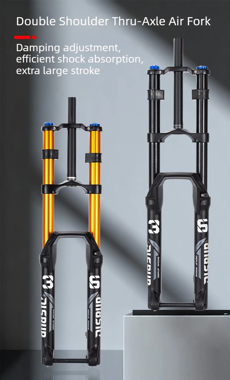 27.5/29 Inch Mountain Bike Dual-Crown Air Fork BOOST Thru Axle Suspension Fork