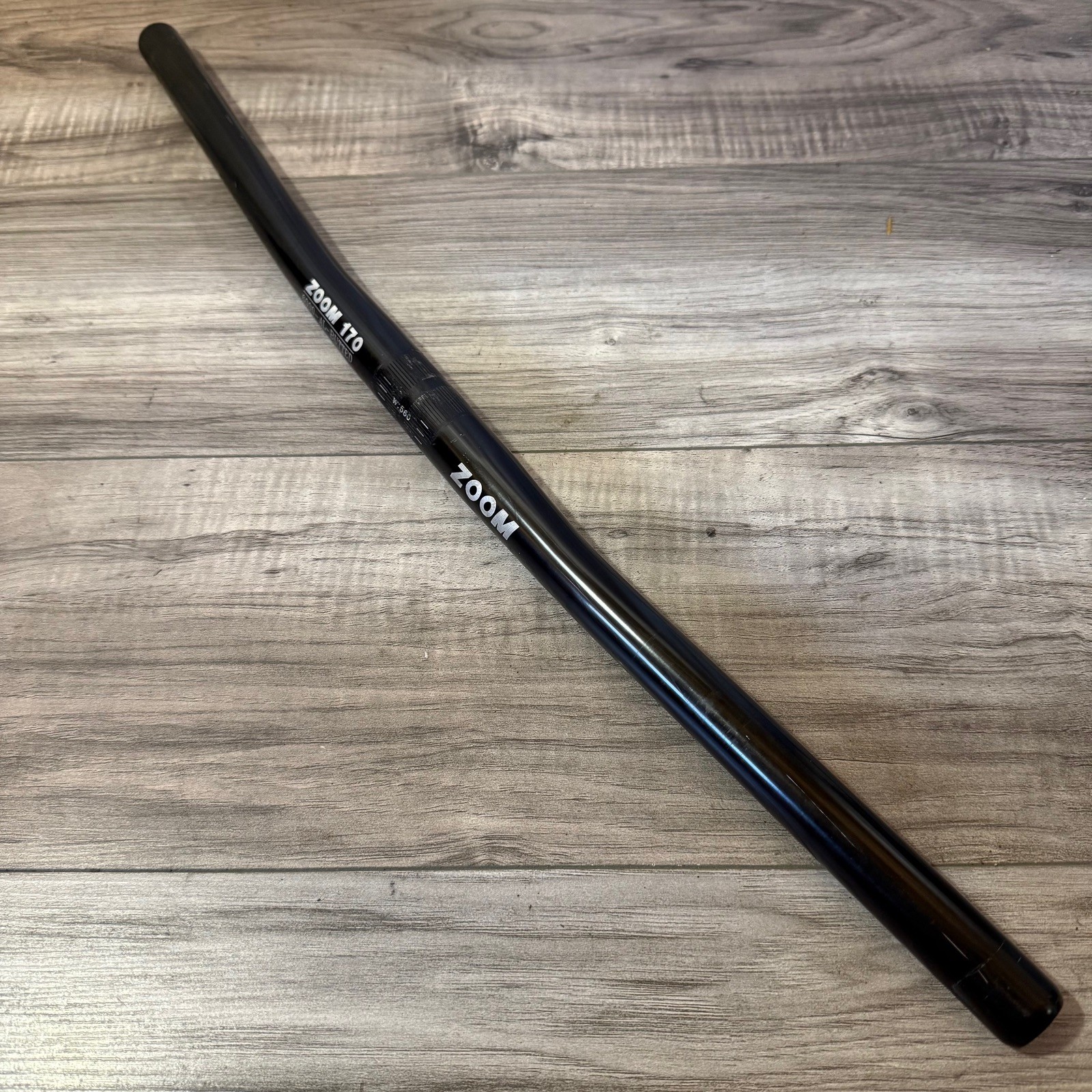 Vintage 90s ZOOM 170 Handlebar 25.4 Silver 560mm Black Aluminum