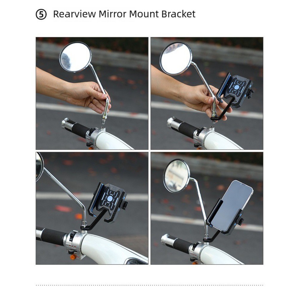 Motorcycle Phone Holder for For bike Handlebar with Stable and Secure Design